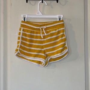 Yellow & White striped shorts